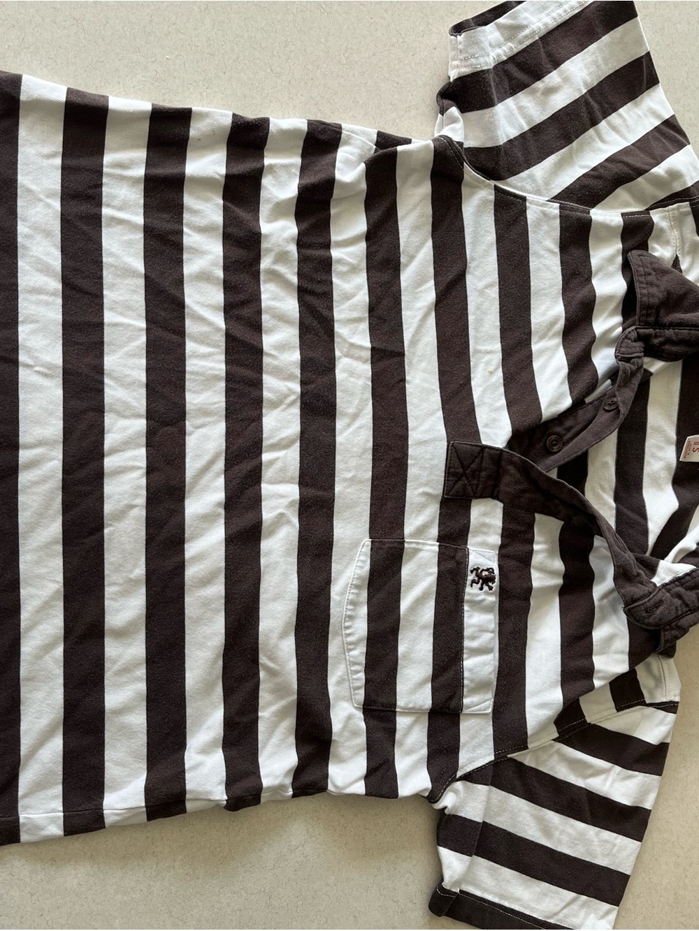Mossimo Supply Co. Black and White Striped Top